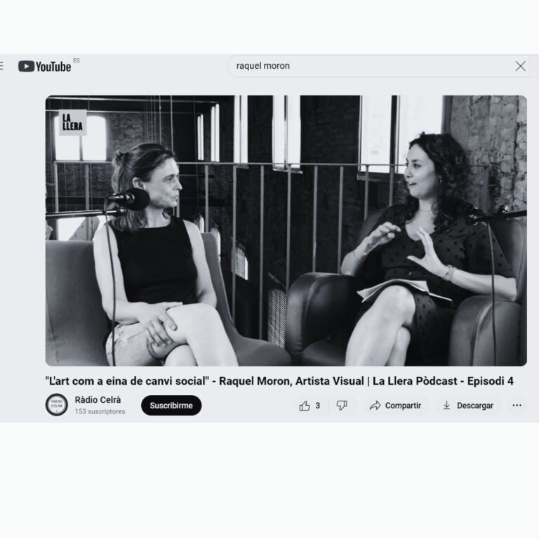 Entrevista a Raquel Moron per parlar del seu treball artístic